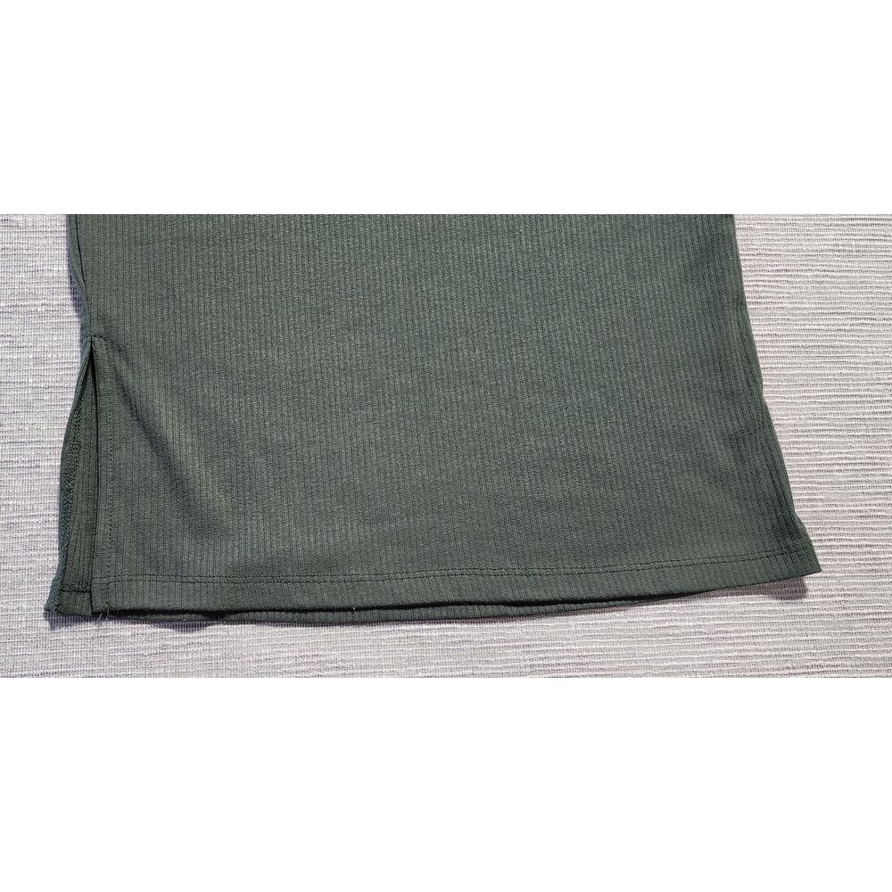 Blue Rain Francesca’s Ribbed Midi Dress Sleeveless Stretch Green Size L - Picture 14 of 16